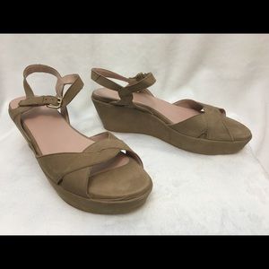 Stuart Weizmann Beige Suede Wedges
